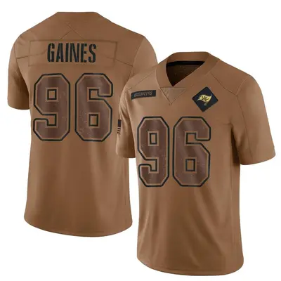 Youth Limited Greg Gaines Tampa Bay Buccaneers Brown 2023 Salute To Service Jersey