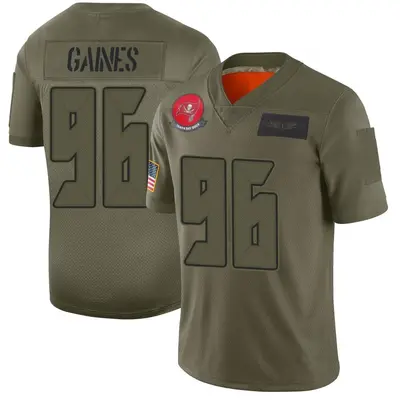 Youth Limited Greg Gaines Tampa Bay Buccaneers Camo 2019 Salute to Service Jersey
