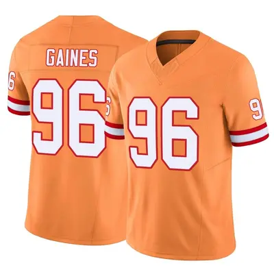 Youth Limited Greg Gaines Tampa Bay Buccaneers Orange Vapor F.U.S.E. Jersey