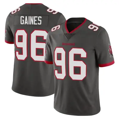 Youth Limited Greg Gaines Tampa Bay Buccaneers Pewter Alternate Vapor Jersey