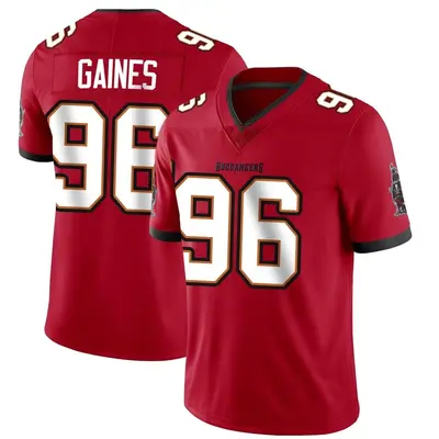 Youth Limited Greg Gaines Tampa Bay Buccaneers Red Team Color Vapor Untouchable Jersey