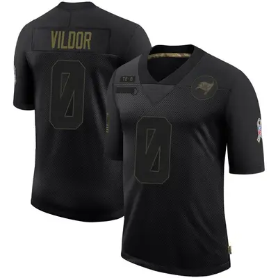 Youth Limited Kindle Vildor Tampa Bay Buccaneers Black 2020 Salute To Service Jersey