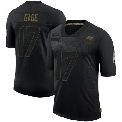 Youth Limited Russell Gage Tampa Bay Buccaneers Black 2020 Salute To Service Jersey
