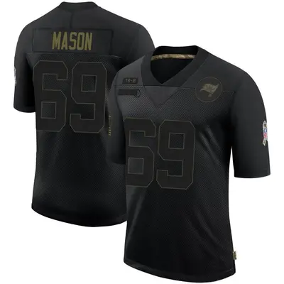 Youth Limited Shaq Mason Tampa Bay Buccaneers Black 2020 Salute To Service Jersey
