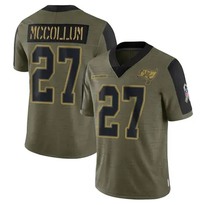 Youth Limited Zyon McCollum Tampa Bay Buccaneers Olive 2021 Salute To Service Jersey
